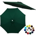 thumbnail image 1 of 6.6ft/7.5ft/9ft/10ft Replacement Umbrella Cover, 6 Ribs 8 Ribs Outdoor Market Table Patio Umbrella Canopy Cover Replacement UV Protective Cloth(Dark Green,10FT(6-Ribs)), 1 of 8