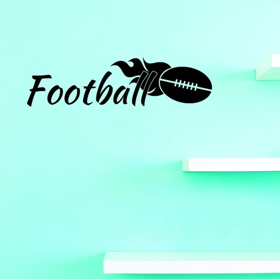 Custom Wall Decal Football Team Sports Quote Boy Teen Men Vinyl Wall Decal Sticker 8x20 Inches