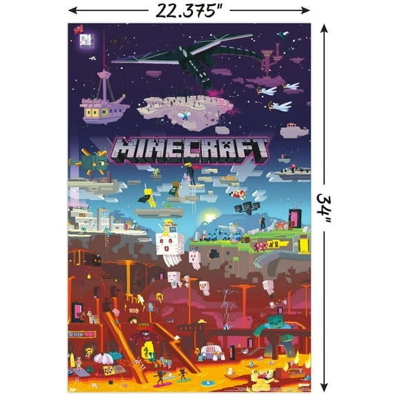 Minecraft - World Beyond Wall Poster, 22.375" x 34"