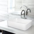 thumbnail image 4 of Miligoré 19" x 15" Rectangular White Ceramic Vessel Sink - Modern Above Counter Bathroom Vanity Bowl, 4 of 4