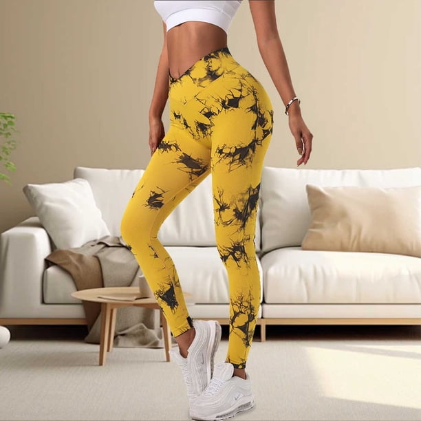 WILLBEST Pantalones de Yoga de Cintura Alta para Mujer, Leggings de Entrenamiento Sin Costuras, Realzadores de Glúteos Fruncidos, Elásticos Y Cómodos, Ropa Deportiva Extra Grande