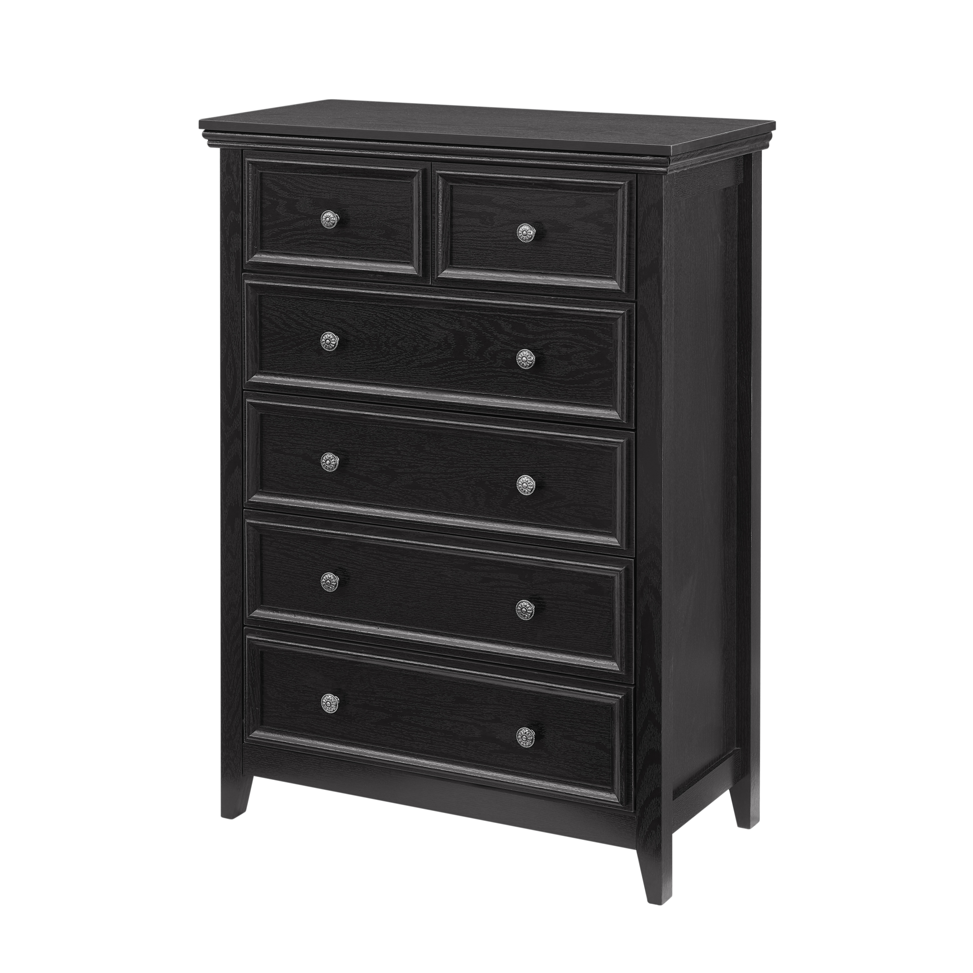 Leumius Modern 6 Drawers Dresser, Chest of Drawers Closet Organizers and Storage Clothes Storage Drawers Cabinet for Living Room, Hallway, Bedroom Black