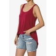 thumbnail image 3 of Women's Tank Tops Scoop Neck Loose Fit Summer Casual Round Hem Sleeveless Tee, 3 of 7