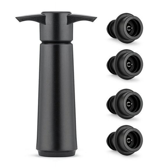 Wine Saver with 4 Vacuum Stoppers, Wine Stopper, Wine Preserver, Reusable Bottle Seal Keeps Wine Fresh (Wine Pump 4 Stoppers)