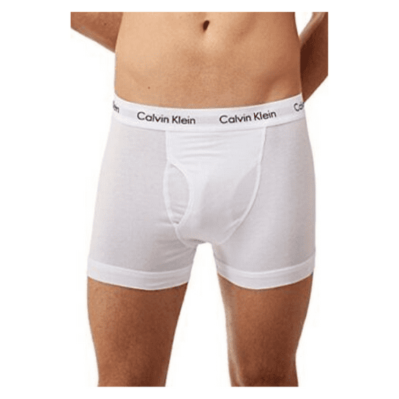Calvin Klein Men's 3-Pack Cotton Stretch Classic Fit Trunk, White, Size XL
