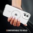 thumbnail image 6 of Magnetic for iPhone 11 Case, [Fit for MagSafe] [Never Yellowing] [Military Grade Rugged Durable Protection] Back Slim Clear Wireless Charging Shockproof Premium Phone Case,Clear, 6 of 7