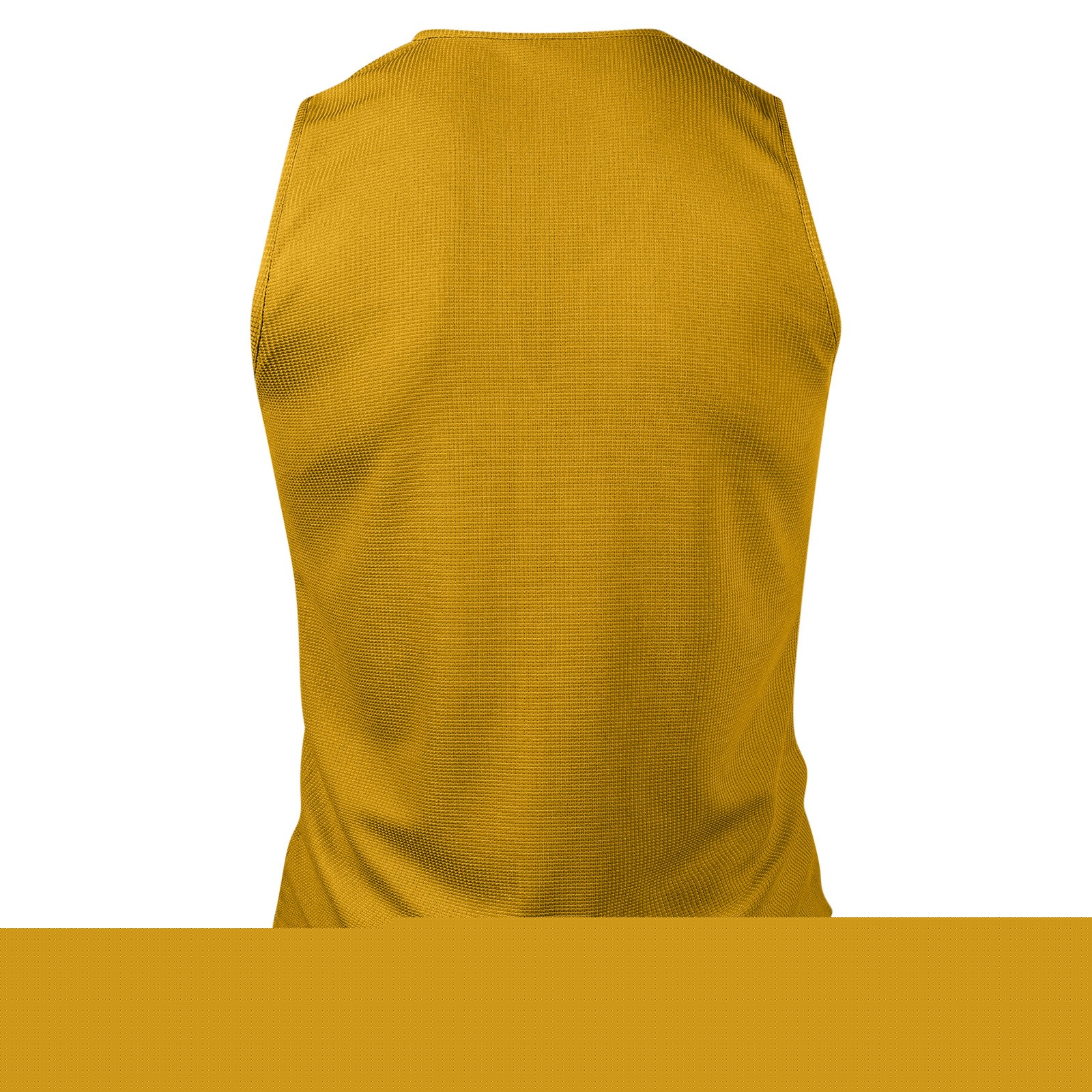Yellow, variant on Summer Knitted Fitness Top Solid Color Casual Sleeveless Men's V Neck Wide Shoulder Tank Top