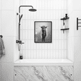 thumbnail image 3 of Funny Highland Cow Bathroom Wall Art Framed Black and White Rustic Cute Bathroom Canvas Prints for Bathroom Restroom Decor 8x10inx4pcs (Framed), 3 of 7