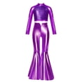 thumbnail image 3 of Haitryli Girls' Sequin Dance Clothes Set Hip Hop Jazz Modern Dancing Outfits Theme Party Dancewear Recital Suit Purple 14, 3 of 7