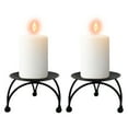 thumbnail image 3 of Geometric Round Wrought Candlestick Desktop Decorative Ornaments Metal Black Wrought Candlestick Decorative Candle Board Lent Candle Holder Candle Holder Large Candle Holder Brass Candle Holders for, 3 of 7