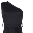 thumbnail image 6 of Dresses for Women 2023 One Shoulder Dresses for Women Sleeveless Sexy Solid Color Belted Mini Dress Slim Fitted Elegant Formal Cocktail Dresses, 6 of 6