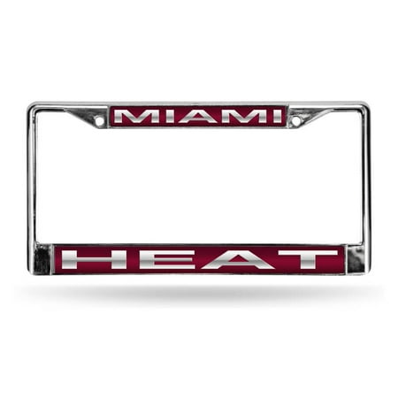 Miami Heat Laser Etched Chrome License Plate Frame