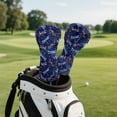 thumbnail image 3 of Yuyamidu Aesthetic Dragonfly Golf Club Head Covers PU Leather Driver Headcover, Fairway Wood Head Cover, Golf Hybrid Head Cover for Women, Blue, 3 of 7