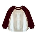 thumbnail image 3 of breaise Toddler Boys Long Sleeve Raglan T Shirts Cute Color Block Crewneck Casual Tops Cozy Pullover Tee, 3 of 3