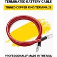 thumbnail image 2 of Red 4 Foot 2/0 AWG Battery Cable by Spartan Power Positive Only (4 FT 3/8" Ring Terminals), 2 of 7