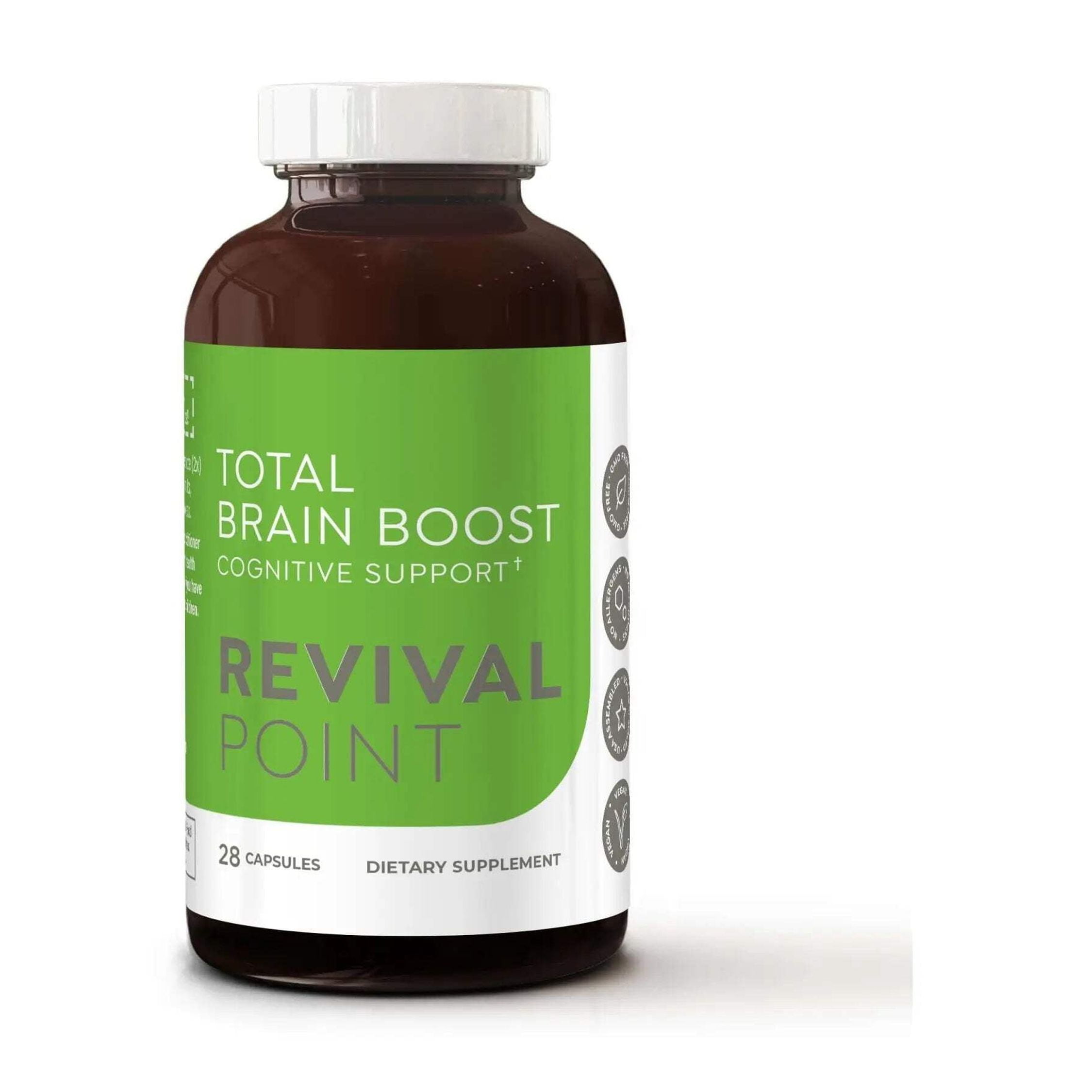 Total Brain Boost Cognitive Support Curcumin, Trans-Resveratrol– Brain Supplements for Memory & Focus - Dr Formulated 3-Pack