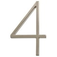 thumbnail image 1 of Distinctions 843214 Brushed Nickel Floating Mount 5-Inch House Number 4, 1 of 4