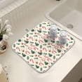 thumbnail image 7 of Ryvnso Christmas Candy Fir Berry Dish Drying Mat for Kitchen Countertop 16x18 Small Dish Pad Drainer Rack Dish Sink Mats, 7 of 7