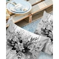 thumbnail image 2 of Pack of 2 Outdoor Pillow Covers, Summer Flowers Eucalyptus Plants Glass Vase Grey Striped Waterproof Square Throw Pillowcase Cushion Decorative Pillow Covers for Couch Patio Tent, 18x18 in, 2 of 6