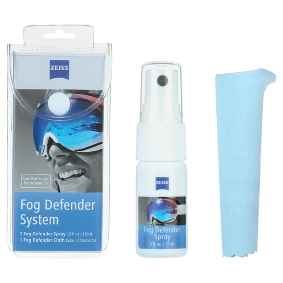 ZEISS Fog Defender System Spray Kit for Eyeglasses, Includes Lens Wipes Fog Defender Cleaning Cloth, 0.5 fl oz