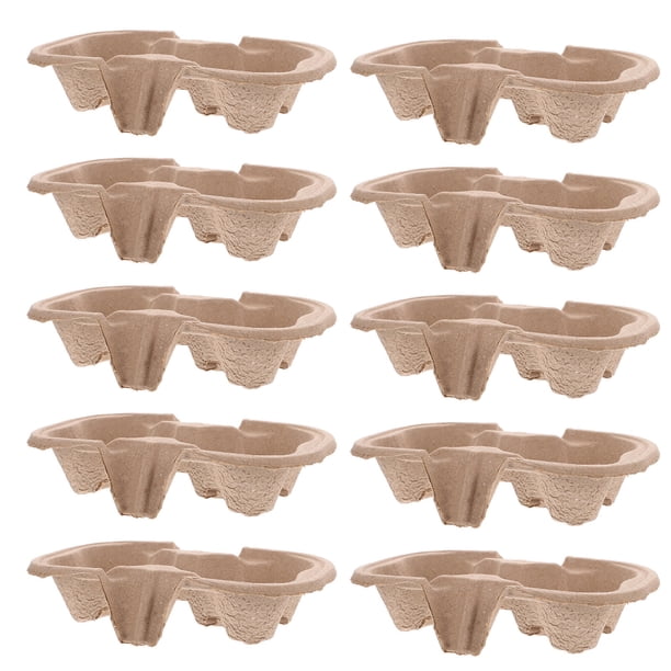 unbranded 50Ud Soporte Para Vasos Desechable Color Khaki Práctico Y Portátil Ideal Para Entregas Y Reuniones