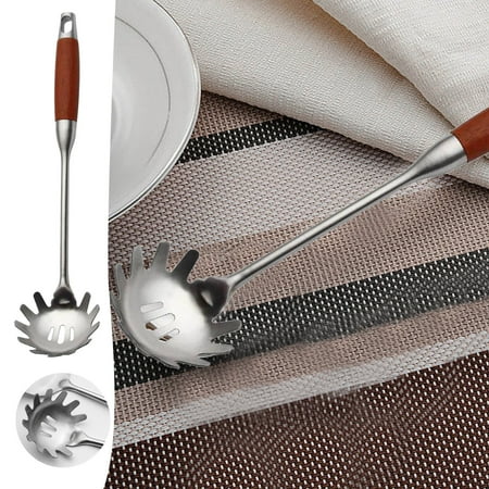

Fall Decor Stainless Steel Spoon Pasta Pasta Fork Spoon Pasta Server Fork Tongs Noddle Spatula Serving Cooking Spoon Strainer Kitchen Accessory Noodle Holder