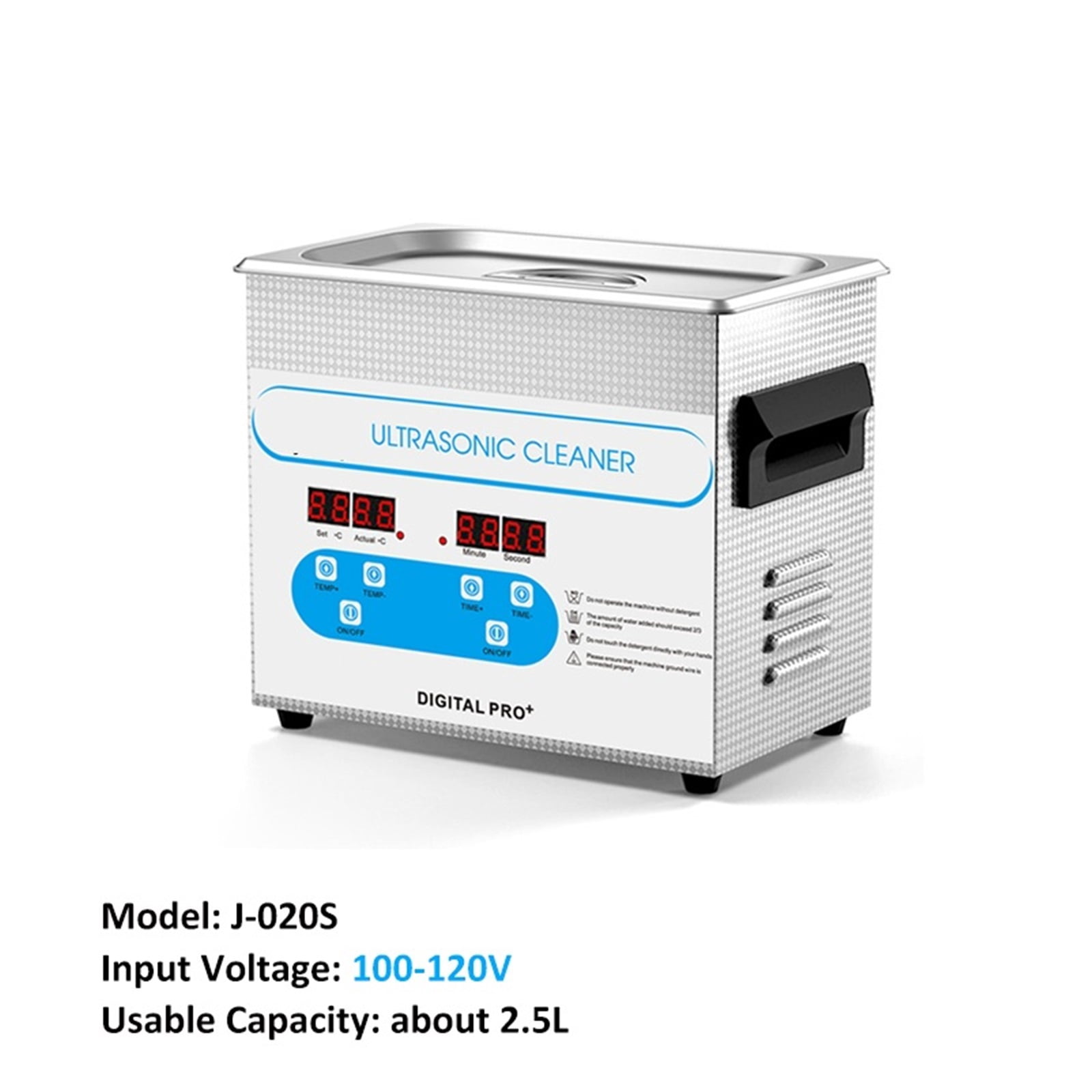 3L Ultrasonic Cleaner 40kH Ultrasonic Jewelry Cleaner with Timer Heated Ultrasonic Cleaning Machine for Glasses Bike Chains