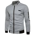 thumbnail image 4 of Cárdigan informal holgado con cremallera para hombre, ropa deportiva sencilla con estampado, ideal para exteriores, béisbol y golf, primavera y otoño, 4 of 4