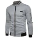thumbnail image 5 of Cárdigan informal holgado con cremallera para hombre, ropa deportiva sencilla con estampado, ideal para exteriores, béisbol y golf, primavera y otoño, 5 of 5
