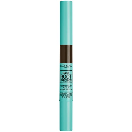 L'Oreal Paris Magic Root Precision Temporary Gray Hair Color Concealer Brush, 4 Dark Brown, 0.05 fl. (The Best Temporary Hair Color Spray)