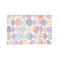 thumbnail image 4 of DouZhe Ensemble de 4 Sets de Table en Polyester, Motif Géométrique Aquarelle Cercle Rose Résistant à la Chaleur pour Table à Manger, 12 Pouces x 18 Pouces, 4 of 6