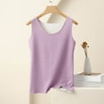 thumbnail image 2 of Womens Tank Top Summer Scoop Neck Cotton Vest Top Solid Color Camisole Casual Sleeveless Tops Wide Strap Cami Basic Tees Loose Fit Elegant Blouse Ladies Vests Size S-XXL, 2 of 6