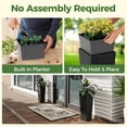 thumbnail image 3 of 2 Pack Large Planters for Indoor Plants, Outdoor 24/36 inch Tall Planter with Removable Liners, Plant Pots for Trees Flowers, All-Weather Use with Drainage Holes for Porch, Patio, Backyard,, 3 of 6