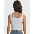 thumbnail image 2 of Tank Top for Women Square Neckline Sleeveless Trendy Sexy Tops Slim Fitted Summer Yoga Tops, 2 of 4