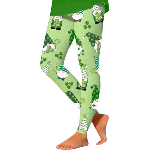 Girls St Patricks Day Printed Leggings Festive Kids Dance Tights Soft Stretch Athletic Bottoms Toddler Youth Clothes
