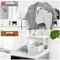 thumbnail image 6 of Yedigre 27.5" 2-Tier Washer Dryer Countertop with Shelf – Laundry Room Storage Organizer with Anti-Slip Strips & Edge Rails, 6 of 8