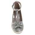thumbnail image 5 of Badgley Mishcka Girls Dress Shoes (Little Kids Big Kids), Silver, Size: 3, 5 of 7