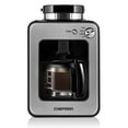 thumbnail image 1 of Chefman Grind and Brew 4 Cup Coffee Maker and Grinder, Compatible w/ Fresh Beans and Grounds, Adjustable Strength Settings, Washable Coffee Filter & Scoop Included, Compact, Black/Stai, 1 of 6