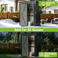 thumbnail image 5 of PABIMIA 5 x 3 FT Outdoor Storage Shed, Metal Garden Shed with Lockable Doors, Sloped Roof and Air Vents for Backyard, Patio, Lawn and Garden, 5 of 9