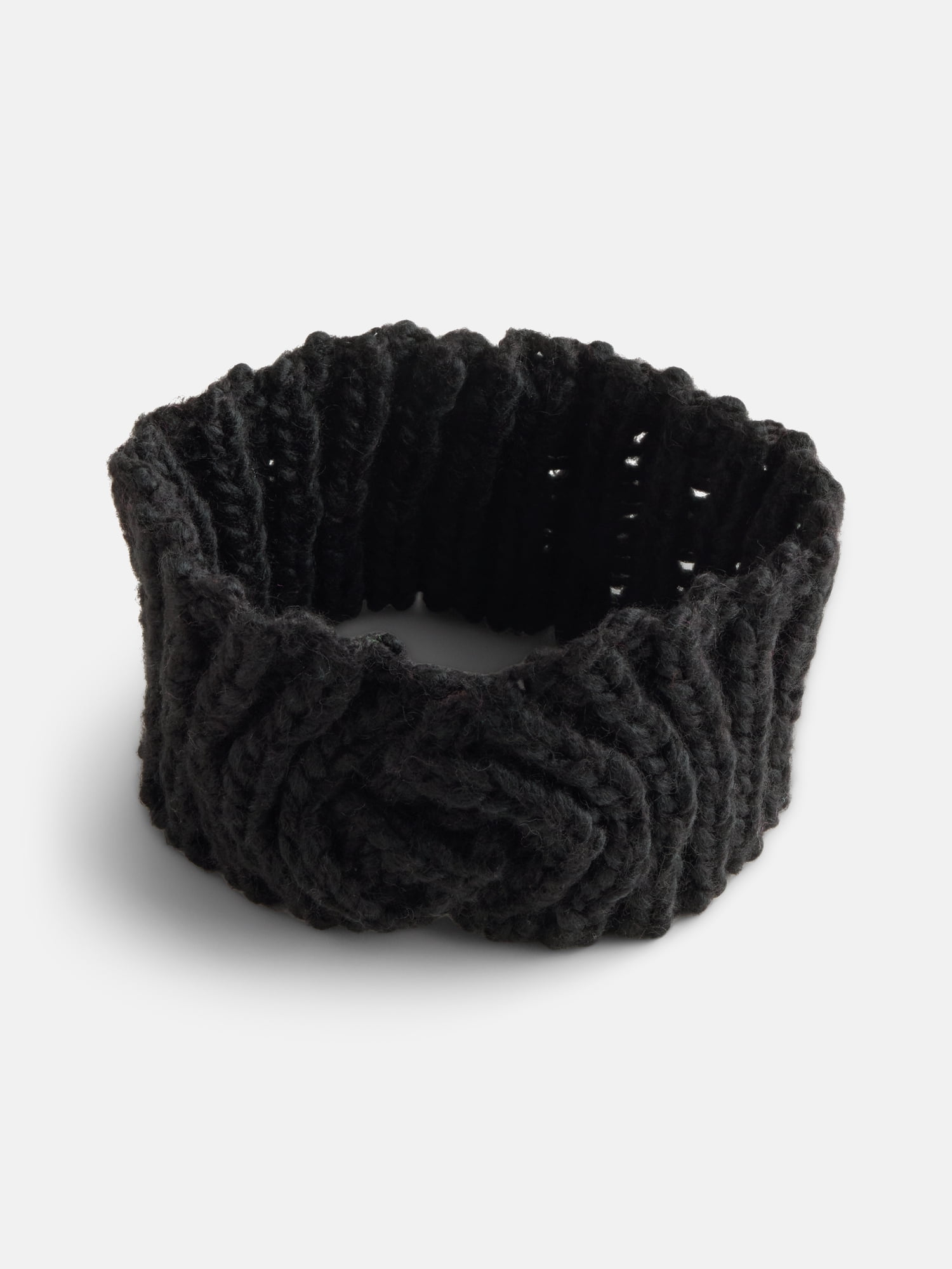 Scenario Women's Chunky Textured Headband, One Size Fits Most, Black Soot