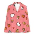 thumbnail image 4 of Hello Kitty Women Pajamas Set Long Sleeve Sleepwear Button Down Nightwear Soft Pjs Set with Pockets, 4 of 7