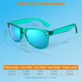thumbnail image 5 of LINVO Classic Retro Transparent Green Frame Polarized Blue Sunglasses for Men Women Fishing Driving Hiking, 5 of 7