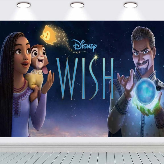 Wish Movie 2023 Backdrop Banner Party Supplies Poster Movie Theme Background for Photography Birthday Decorations