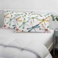 thumbnail image 4 of Dragonfly Throw Pillow Cover, Pillowcase Protectors with Zipper, Breathable Decorative Lumbar Pillow Case Cover, Watercolor Colorful Nature Painting Art Pillow Shams for Couch Sofa 12x20Inch, 4 of 8