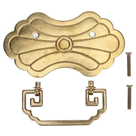

AntiqueHandle Exquisite Workmanship 12.8x7cm Rustproof CabinetHandles Wealth Blossoms With 2 Screws For Bookcase For Drawer For Wardrobe Brass