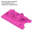 thumbnail image 3 of 3pcs Cellphone Card Holder, Flexible Silicone Stand Card Sleeve with Back Adhesive for Credit Card Earphone, Rose Red, 3 of 5