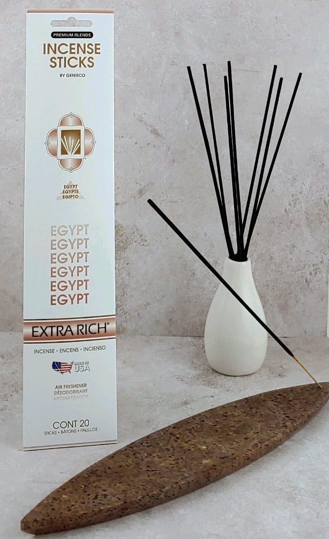 Genieco 20 Count Blended Extra Rich Incense Stick: White Egypt Fragrance - Fresh Scent Family