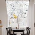 thumbnail image 3 of Green Beige Spring Floral Tie Up Curtains for Windows, Adjustable Balloon Window Shades, Luxury Botanical Summer Kitchen Window Treatments Adjustable Roll Up Curtain for Basement/Nursery 52"x45", 3 of 8