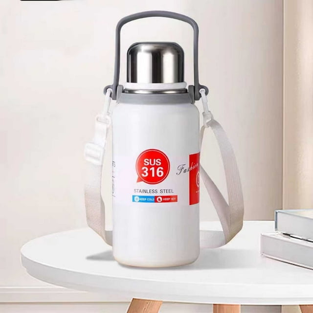 Bouteille Isotherme en Acier Inoxydable 316, Bouteille d'Eau Étanche 600 ml, Rétention de Température pour Boissons Chaudes Froides, Randonnée en Plein Air Bureau Trajet