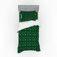 thumbnail image 1 of Floral Duvet Cover Set, Exotic Hibiscus Banana Leaves Bird of Paradise Leaves and Split Leaf Philodendron, Bedding Set with Shams and Fitted Sheet, 3 Sizes, by Ambesonne, 1 of 3